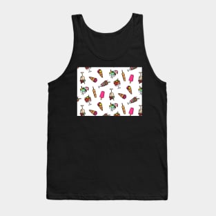 Ice Cream Cone Sundae Fun Day Summer Vacation Vibes Trendy Social Distancing FaceMask Tank Top